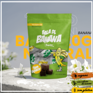 Balas de banana sem adição de açúcar - Pacotes com 120g 1