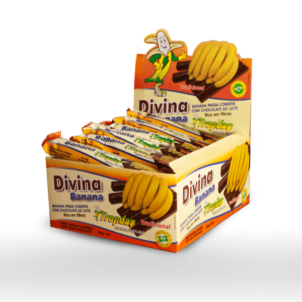 Banana Passa coberta com chocolate ao leite 28g - Display com 24 unidades 5