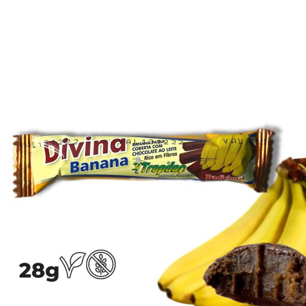 Banana Passa coberta com chocolate ao leite 28g - Display com 24 unidades 2